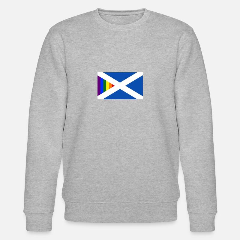 Rainbow Pride Saltire - Stanley/Stella CHANGER Unisex Organic Sweatshirt - heather grey