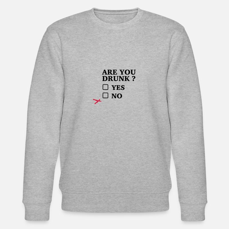 lustiger Trinkspruch - Stanley/Stella Unisex Bio-Sweatshirt CHANGER  - Grau meliert