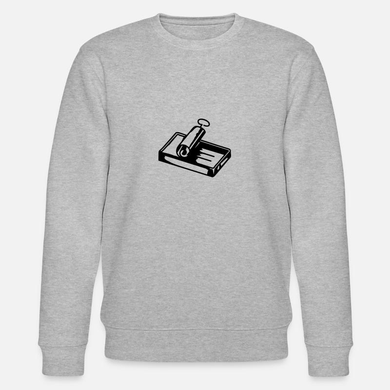 simple open tin can - Stanley/Stella CHANGER Unisex Organic Sweatshirt - heather grey