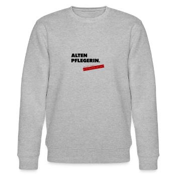 Altenpflegerin systemrelevant - Stanley/Stella Unisex Bio-Sweatshirt CHANGER  - Grau meliert - Vorne - Nik (191cm) & Marisol (170cm)