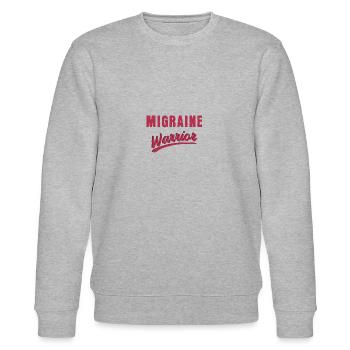 Migräne Kopfschmerzen Kämpfer Lustiger Spruch - Stanley/Stella Unisex Bio-Sweatshirt CHANGER  - Grau meliert - Vorne - Nik (191cm) & Marisol (170cm)