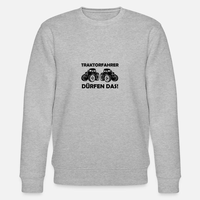 traktorfahrer duerfen das - Stanley/Stella Unisex Bio-Sweatshirt CHANGER  - Grau meliert