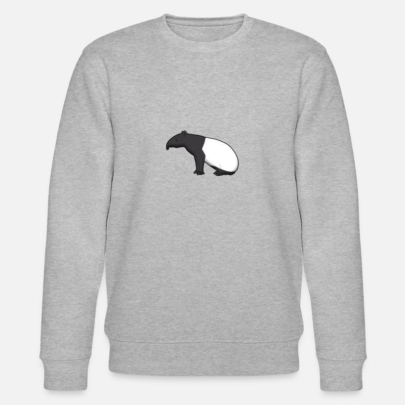 Tapir sitzt - Stanley/Stella Unisex Bio-Sweatshirt CHANGER  - Grau meliert