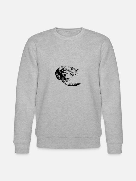 katze schlafend - Stanley/Stella Unisex Bio-Sweatshirt CHANGER  - Grau meliert
