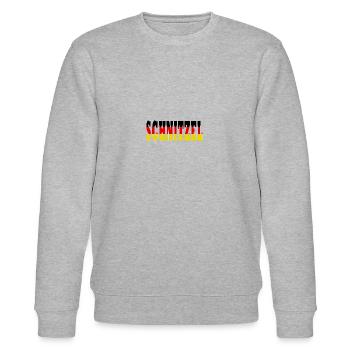 Schnitzel schwarz rot gold - Stanley/Stella Unisex Bio-Sweatshirt CHANGER  - Grau meliert - Vorne - Nik (191cm) & Marisol (170cm)