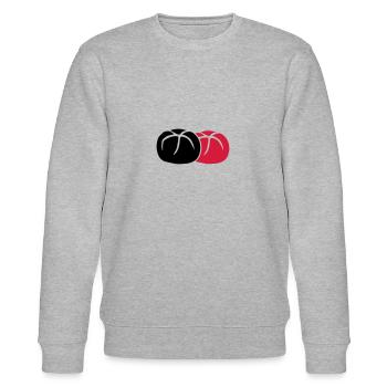2 Broetchen 3farbig - Stanley/Stella Unisex Bio-Sweatshirt CHANGER  - Grau meliert - Vorne - Nik (191cm) & Marisol (170cm)