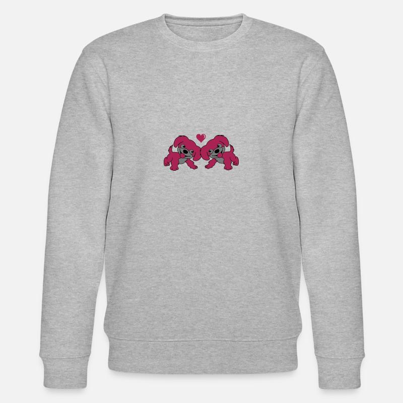 hunde liebe - Stanley/Stella Unisex Bio-Sweatshirt CHANGER  - Grau meliert