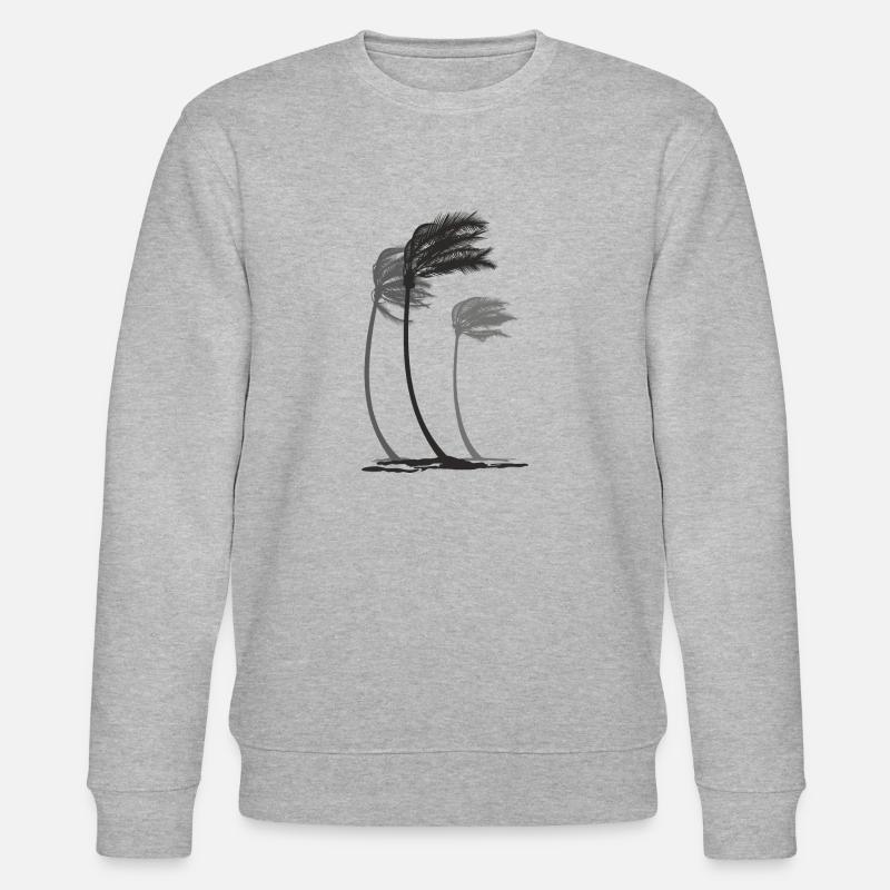 Palms in the wind - Stanley/Stella Unisex Bio-Sweatshirt CHANGER  - Grau meliert
