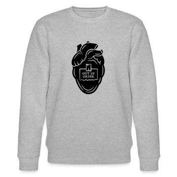 Heart - Out of Order - Stanley/Stella CHANGER Unisex Organic Sweatshirt - heather grey - Front - Nik (191cm) & Marisol (170cm)