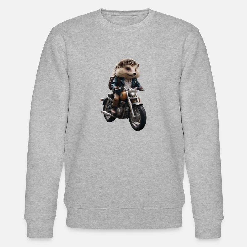 Biker-Igel - Stanley/Stella Unisex Bio-Sweatshirt CHANGER  - Grau meliert