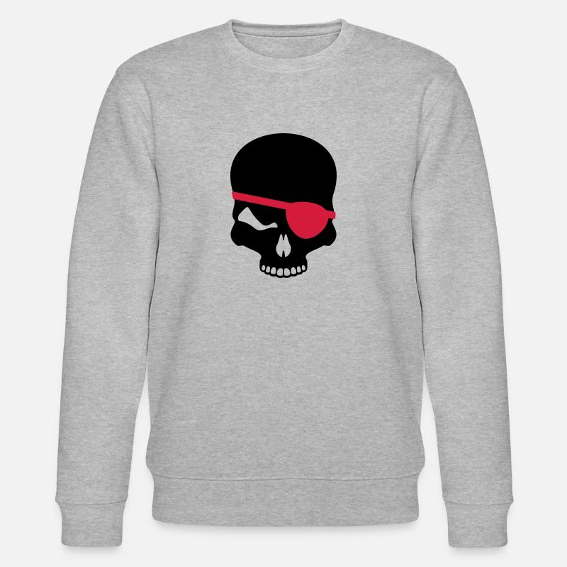 Totenkopf - Stanley/Stella Unisex Bio-Sweatshirt CHANGER  - Grau meliert