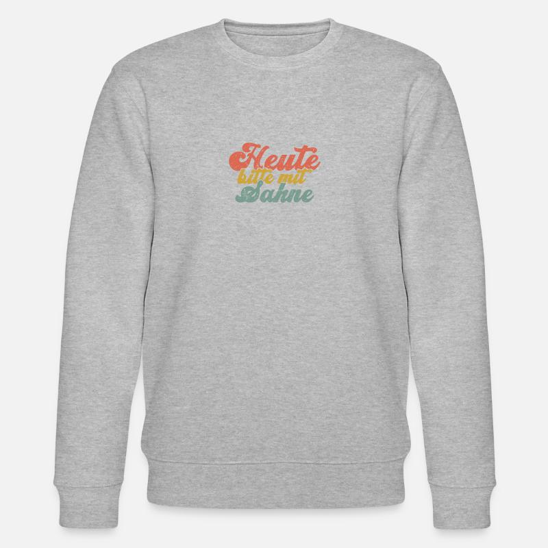 Heute bitte mit Sahne - Stanley/Stella Unisex Bio-Sweatshirt CHANGER  - Grau meliert