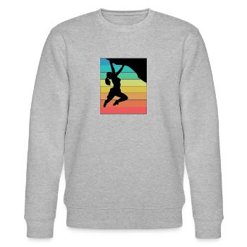 Rocher avec Motif d’escalade grimpante féminine pour les femmes - Sweat bio CHANGER Stanley/Stella Unisexe - gris chiné - Devant - Nik (191cm) & Marisol (170cm)