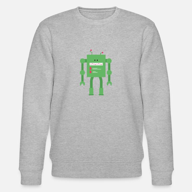 Vert robot - Sweat bio CHANGER Stanley/Stella Unisexe - gris chiné