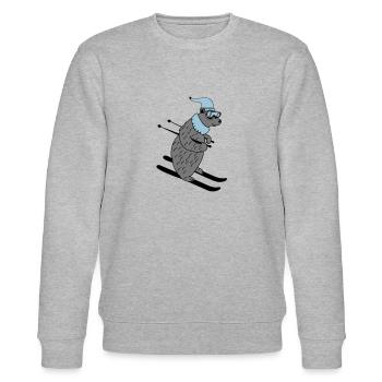 ski baer 02 - Stanley/Stella Unisex Bio-Sweatshirt CHANGER  - Grau meliert - Vorne - Nik (191cm) & Marisol (170cm)