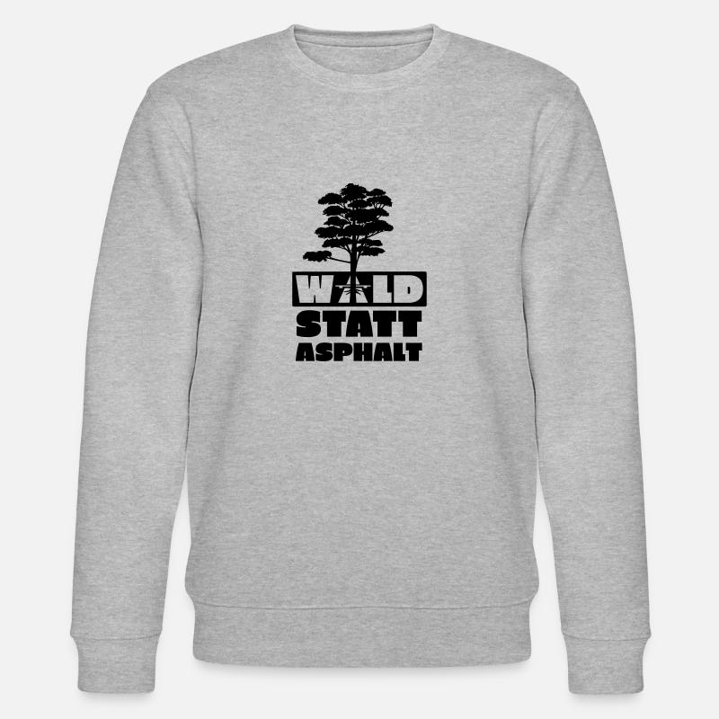 Wald statt Asphalt! - Stanley/Stella Unisex Bio-Sweatshirt CHANGER - Grau meliert