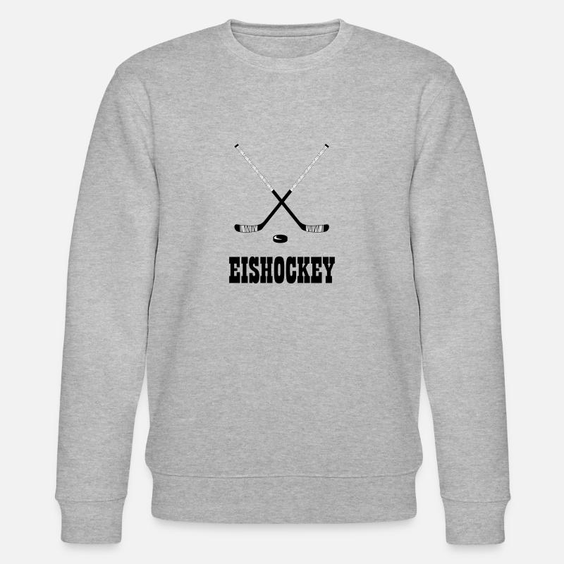 Eishockey - Eishockeyfans - Eishockeyschläger - Stanley/Stella Unisex Bio-Sweatshirt CHANGER  - Grau meliert