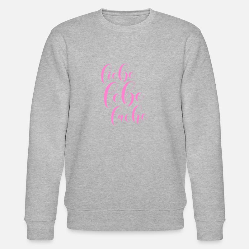 Liebe lebe lache - Stanley/Stella Unisex Bio-Sweatshirt CHANGER  - Grau meliert