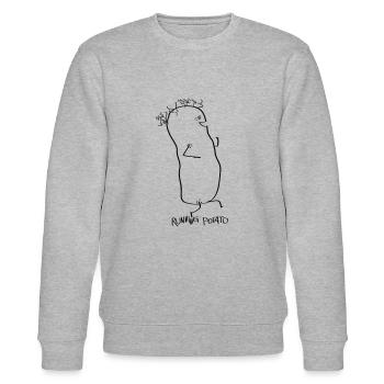 Running Potato superfruit vegetable potato ingenious - Stanley/Stella CHANGER Unisex Organic Sweatshirt - heather grey - Front - Nik (191cm) & Marisol (170cm)