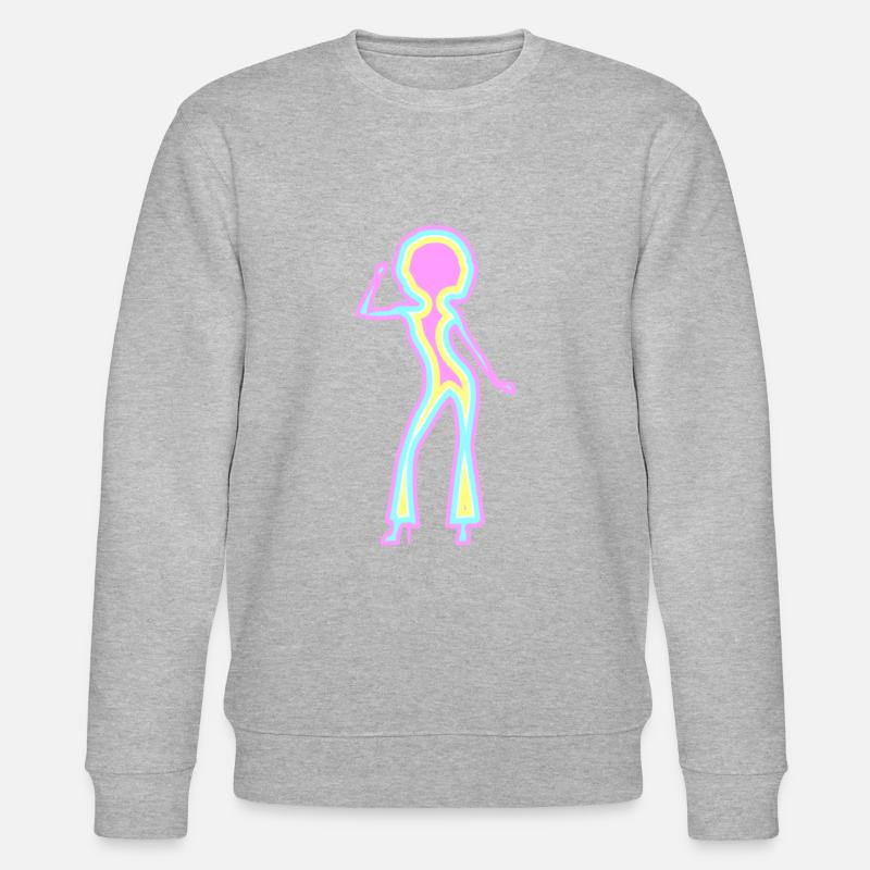 Disco psychedelic - Stanley/Stella CHANGER Unisex Organic Sweatshirt - heather grey