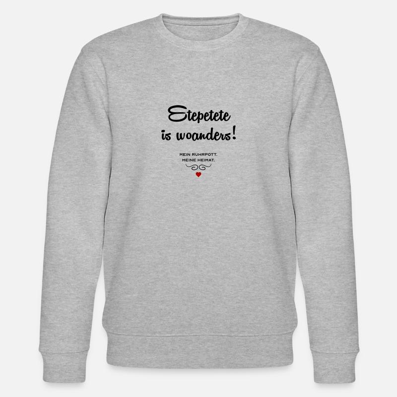 Etepetete is woanders - Stanley/Stella Unisex Bio-Sweatshirt CHANGER  - Grau meliert