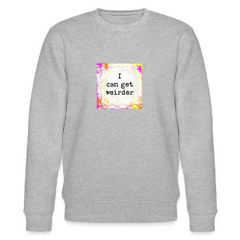 I can be weirder - Stanley/Stella CHANGER Unisex Organic Sweatshirt - heather grey - Front - Nik (191cm) & Marisol (170cm)