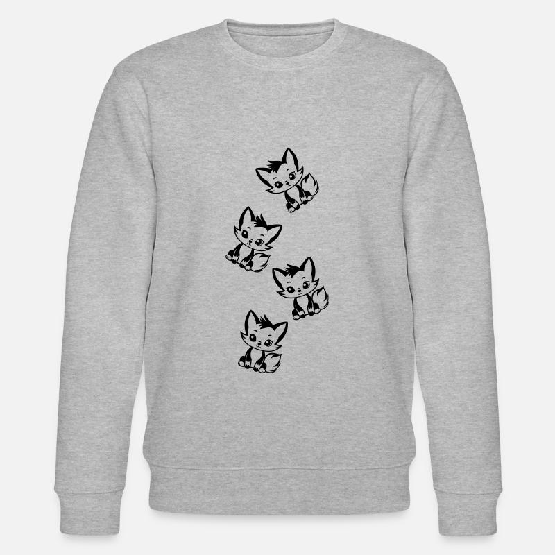 Fuchs Tier Baby - Stanley/Stella Unisex Bio-Sweatshirt CHANGER  - Grau meliert