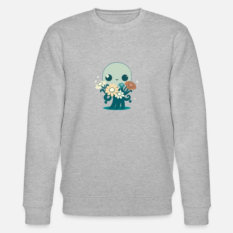 Liebevolle Tentakel 1 - Stanley/Stella Unisex Bio-Sweatshirt CHANGER  - Grau meliert