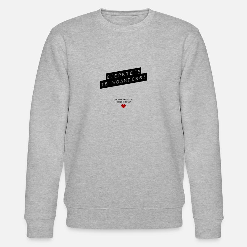 Etepetete is woanders - Stanley/Stella Unisex Bio-Sweatshirt CHANGER  - Grau meliert