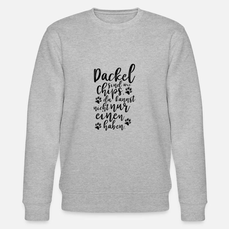 Dackel Chips - Stanley/Stella Unisex Bio-Sweatshirt CHANGER  - Grau meliert