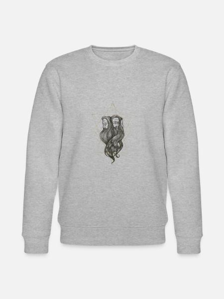 Mächtiger Gott der slawischen Mythologie Svatevit - Stanley/Stella Unisex Bio-Sweatshirt CHANGER - Grau meliert