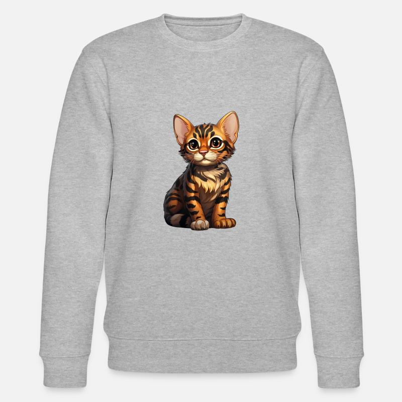 BengalCat - Stanley/Stella Unisex Bio-Sweatshirt CHANGER  - Grau meliert