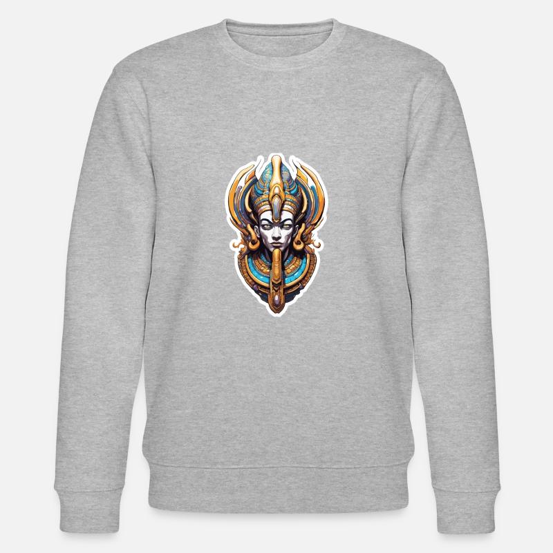 Egypte / Pharaon / Momies / Hiéroglyphes / Sphinx - Sweat bio CHANGER Stanley/Stella Unisexe - gris chiné