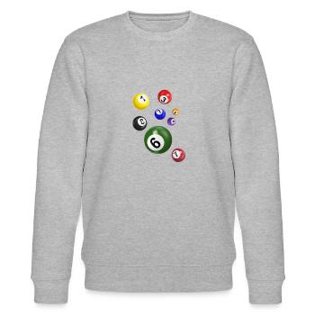 billardkugeln,billard,kugeln,kostüm - Stanley/Stella Unisex Bio-Sweatshirt CHANGER  - Grau meliert - Vorne - Nik (191cm) & Marisol (170cm)