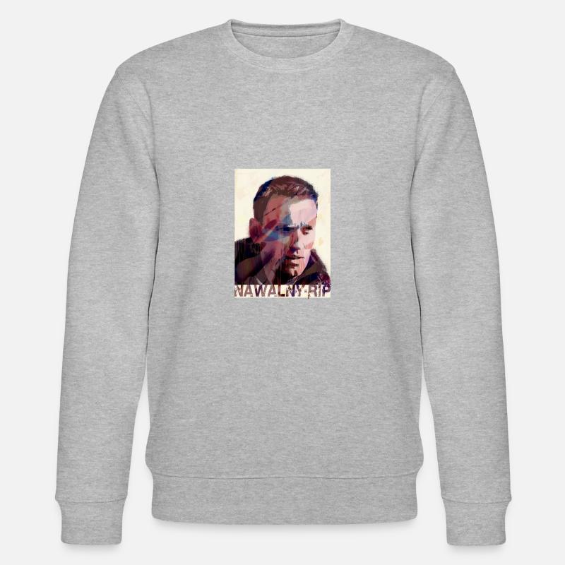 Navalny,RIP,Graffiti,Painting - Stanley/Stella CHANGER Unisex Organic Sweatshirt - heather grey