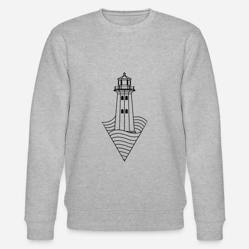 leuchtturm symbol icon - Stanley/Stella Unisex Bio-Sweatshirt CHANGER  - Grau meliert