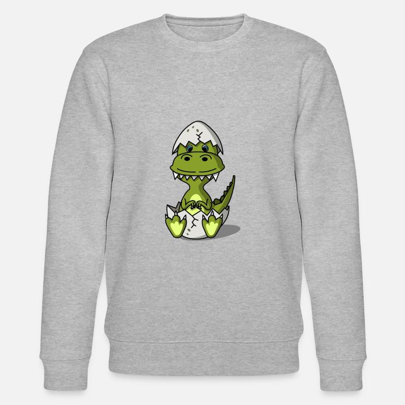 T-Rex Bébé - Sweat bio CHANGER Stanley/Stella Unisexe - gris chiné
