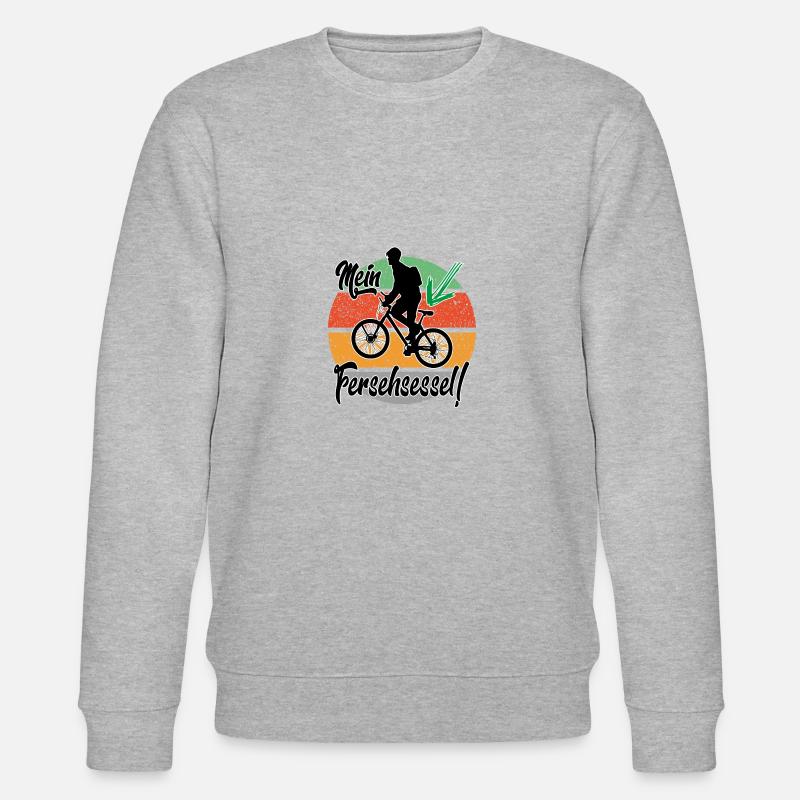 Fahrradfahrer Kurierfahrer Kurierfahrerin - Stanley/Stella Unisex Bio-Sweatshirt CHANGER  - Grau meliert