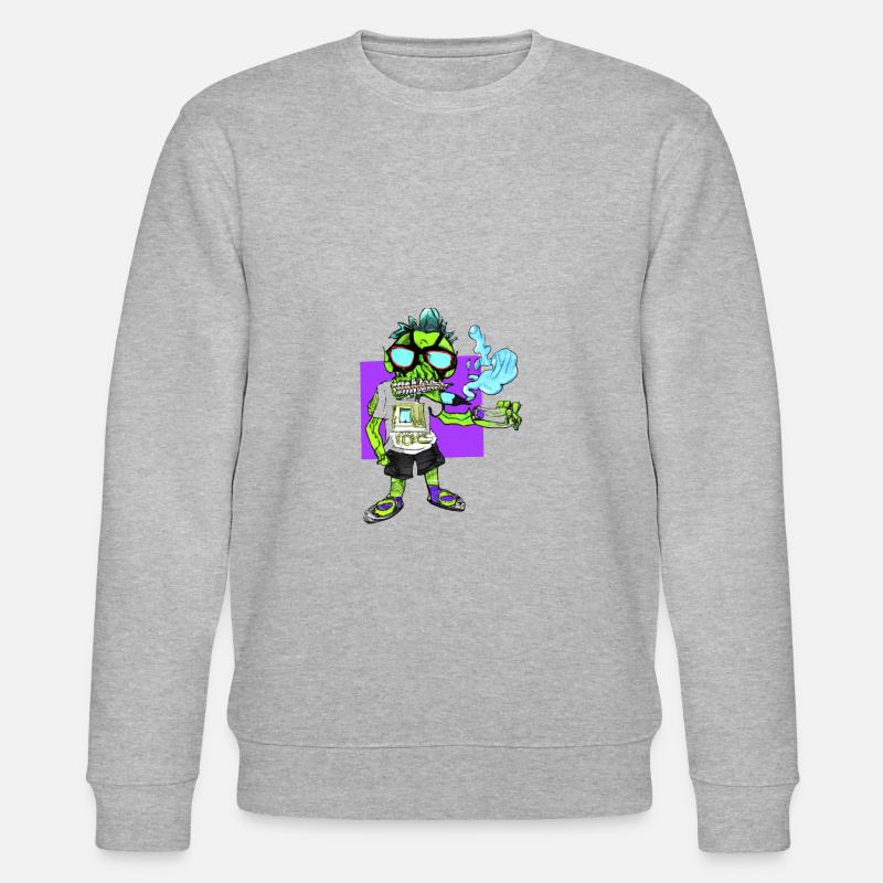Cooler Zombie - Stanley/Stella Unisex Bio-Sweatshirt CHANGER  - Grau meliert