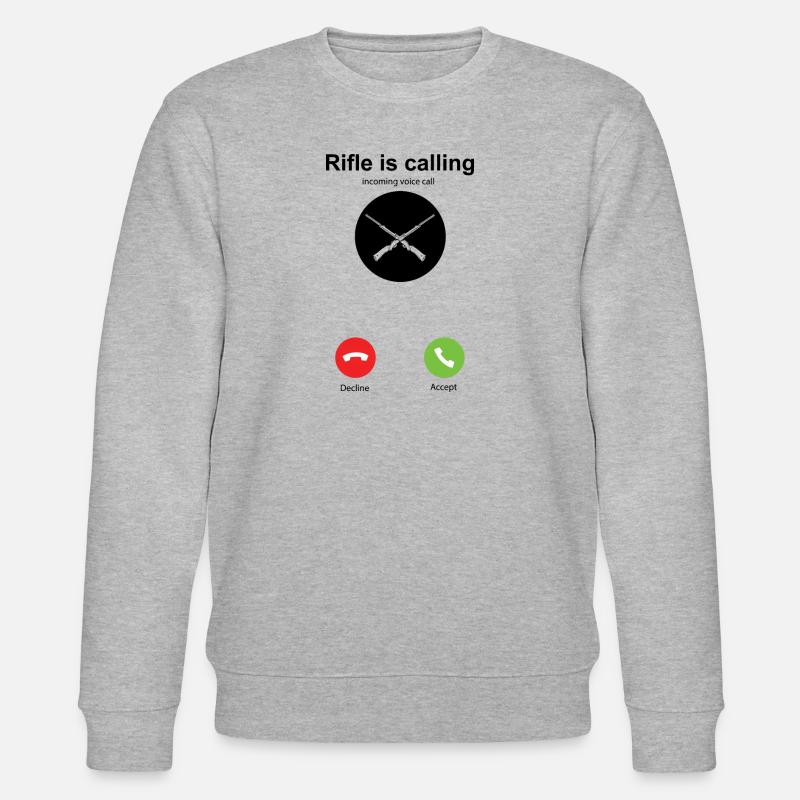 Mein Gewehr ruft mich - Stanley/Stella Unisex Bio-Sweatshirt CHANGER  - Grau meliert