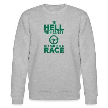 Auto Oldtimer Racing Autoliebhaber Auto-Veteranen - Stanley/Stella Unisex Bio-Sweatshirt CHANGER  - Grau meliert - Vorne - Nik (191cm) & Marisol (170cm)