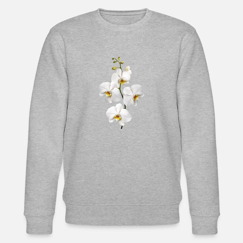 Orchidées - Sweat bio CHANGER Stanley/Stella Unisexe - gris chiné