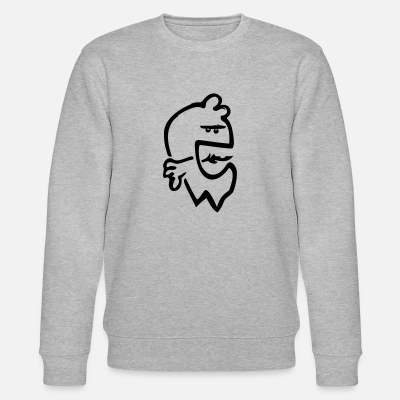 Funny Face Sodbrennen Rülpser - Stanley/Stella Unisex Bio-Sweatshirt CHANGER - Grau meliert