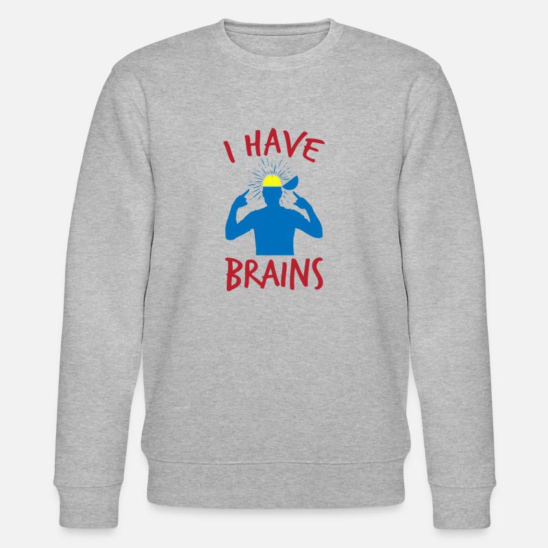 Ich bin klug und intelligent - Stanley/Stella Unisex Bio-Sweatshirt CHANGER  - Grau meliert
