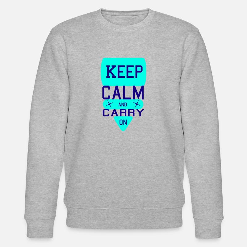 Restez calme et continuez2 - Sweat bio CHANGER Stanley/Stella Unisexe - gris chiné