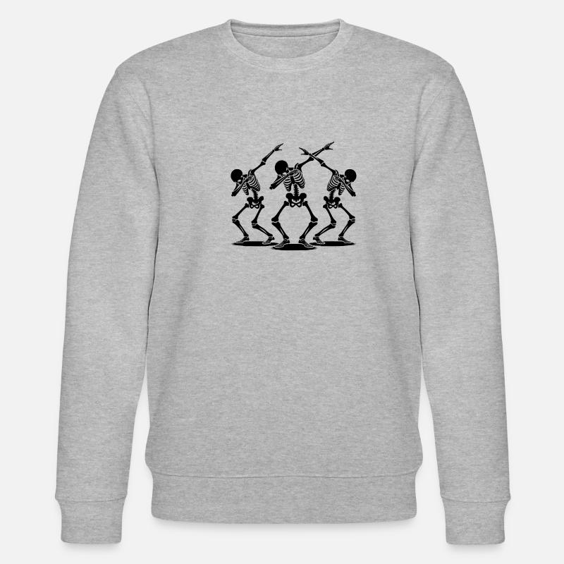 Dancing Dabbing Halloween Squelettes - Sweat bio CHANGER Stanley/Stella Unisexe - gris chiné