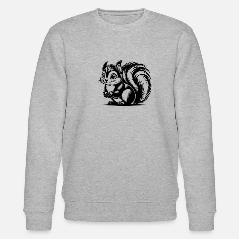 Mignon mignon écureuil Dessin - Sweat bio CHANGER Stanley/Stella Unisexe - gris chiné