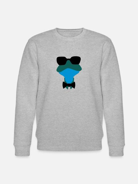 frog animal - Stanley/Stella CHANGER Unisex Organic Sweatshirt - heather grey