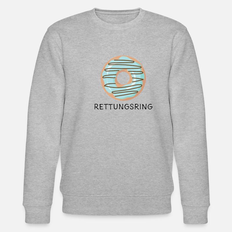 Donut Rettungsring sw - Stanley/Stella Unisex Bio-Sweatshirt CHANGER  - Grau meliert