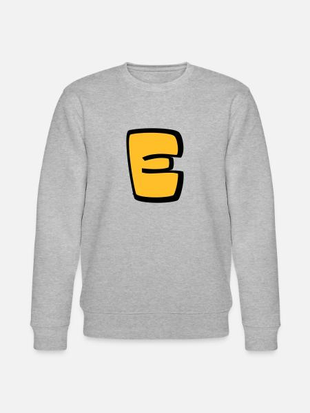 Alphabet E - Stanley/Stella Unisex Bio-Sweatshirt CHANGER  - Grau meliert